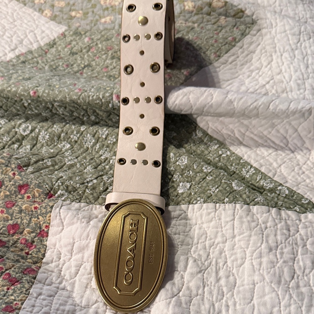 Coach Gold Buckle Belt - Picture 2 of 8